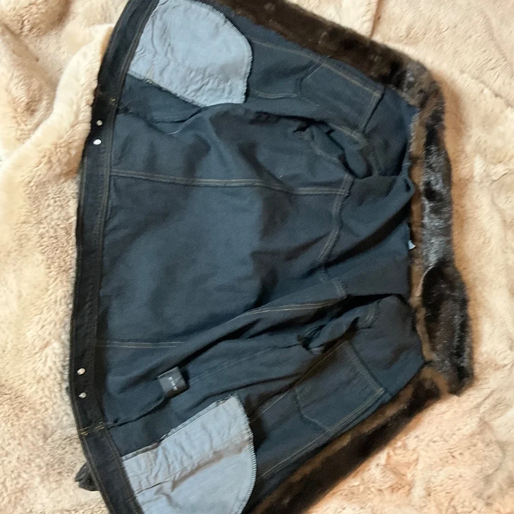 *Faux Mink & Denim Jacket* - Picture 5 of 6